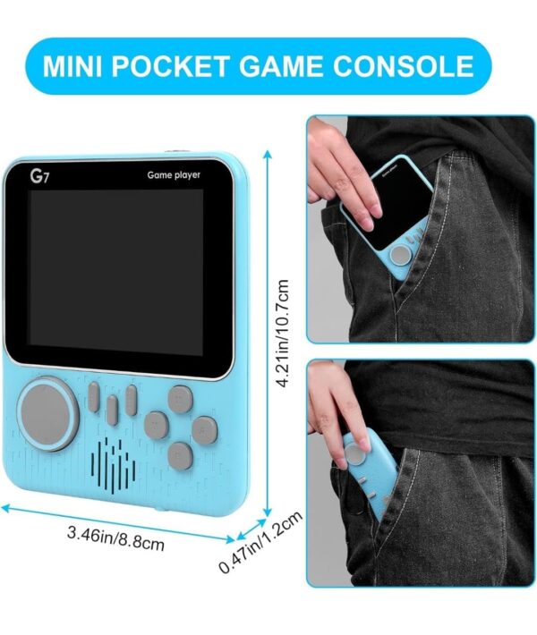 Toy019_IMAGE 5 G7 Handheld Game Console (666 Games in 1) 3.5 Inch HD Color Screen Gaming Device , Rechargeable, TV Output, Classic Video Games for Kids & Adults (Multicolour)