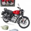 1/15 Royal Scale Model Enfield Motorcycle Toy – Pull Back Action, Detailed Miniature Replica for Collectors and Enthusiasts Bullet Bike Detacheble Parts