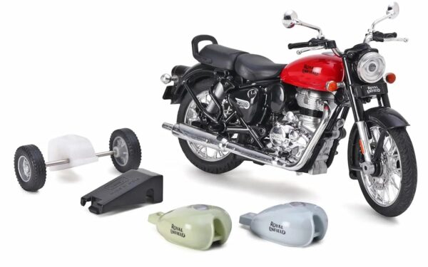 1/15 Royal Scale Model Enfield Motorcycle Toy – Pull Back Action, Detailed Miniature Replica for Collectors and Enthusiasts Bullet Bike Detacheble Parts