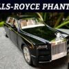 Toy025_IMAGE 5 EROCK Upgrade Version -Exquisite car Model 1/24 Rolls-Royce Phantom Model Car,Zinc Alloy Pull Back Toy car with Sound and Light for Kids Boy Girl Gift. (Black-Black)