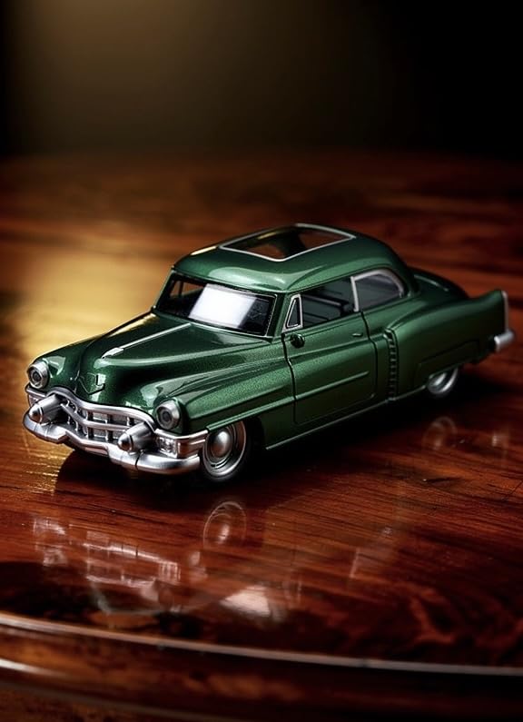 Mini Vintage Die-Cast Metal Car 1:36 Scale | Pull Back Action Toy Car Model with Openable Doors & Trunk | Premium Metal Body Miniature Car for Kids & Collectors (Green)