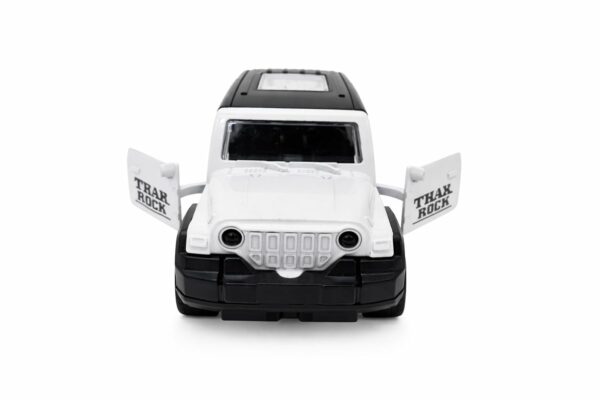Toy027_IMAGE 2 Thar Diecast Model Car Toy | Metal Car with Pull Back Action, Light & Sound | Openable Doors | Thar Realistic Miniature Car Gift for Kids Boys Girls (White)