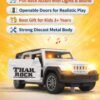 Toy027_IMAGE 6 Thar Diecast Model Car Toy | Metal Car with Pull Back Action, Light & Sound | Openable Doors | Thar Realistic Miniature Car Gift for Kids Boys Girls (White)