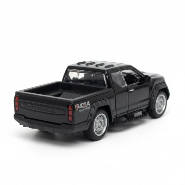 Die-Cast Metal 4x4 Pickup Truck Toy Car, Pull-Back Action, Opening Side Doors, Kids Vehicle & Collectible Model