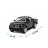 Die-Cast Metal 4x4 Pickup Truck Toy Car, Pull-Back Action, Opening Side Doors, Kids Vehicle & Collectible Model