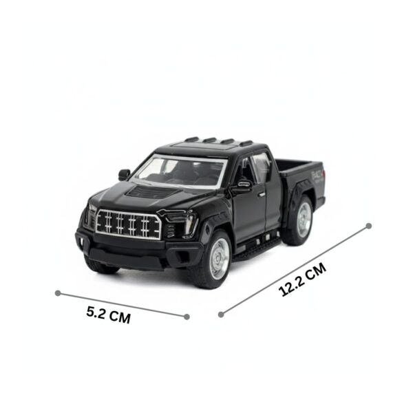 Die-Cast Metal 4x4 Pickup Truck Toy Car, Pull-Back Action, Opening Side Doors, Kids Vehicle & Collectible Model
