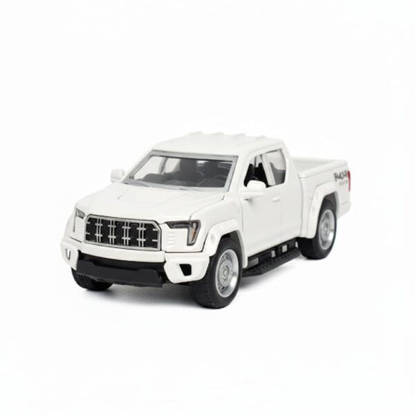 Die-Cast Metal 4x4 Pickup Truck Toy Car, Pull-Back Action, Opening Side Doors, Kids Vehicle & Collectible Model
