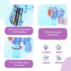 Toy034_IMAGE 3 Automatic Space Bubble Gun Toy with Light and Bubble Solution- 5000+ Bubbles Per Minutes -Leak-Proof Bubble Machine for Kids Age 3+ - Pink