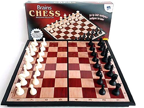 Brains Magnetic Chess Set with Folding Chess Board Educational Toys for Kids and Adults Board Game