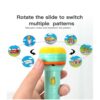 Toy037_IMAGE 3 Mini Projector Torch Toy with 3 Slides, 24 Patterns |Slide Flashlight Projector Torch for Kids | Sleeping Story Toys for Toddlers, Educational Learning of Toys,Space,Animal