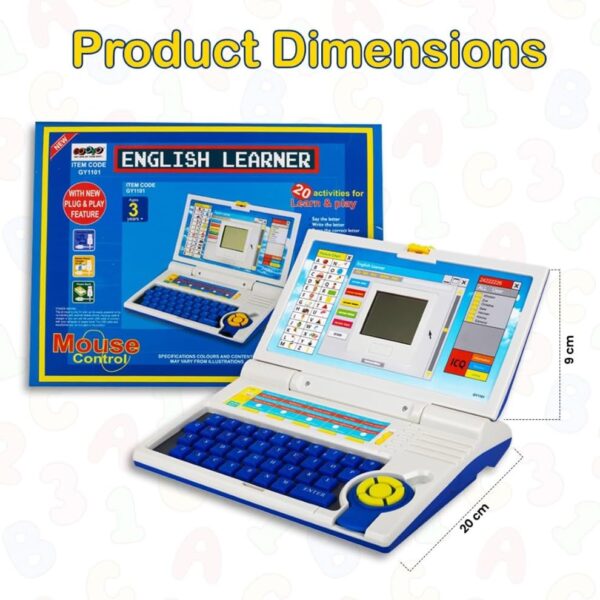 Toy039_IMAGE 5 Educational Laptop for Kids, with Mouse and Keyboard Control, 20 Fun Activities, Computer Games, Enhanced Skills, English Learner Notebook