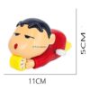 Shinchan Manual Clockwork Toy Anime 5CM Character Styling Crawling Flat Push Children's Toy Moving Birthday Gift Figure